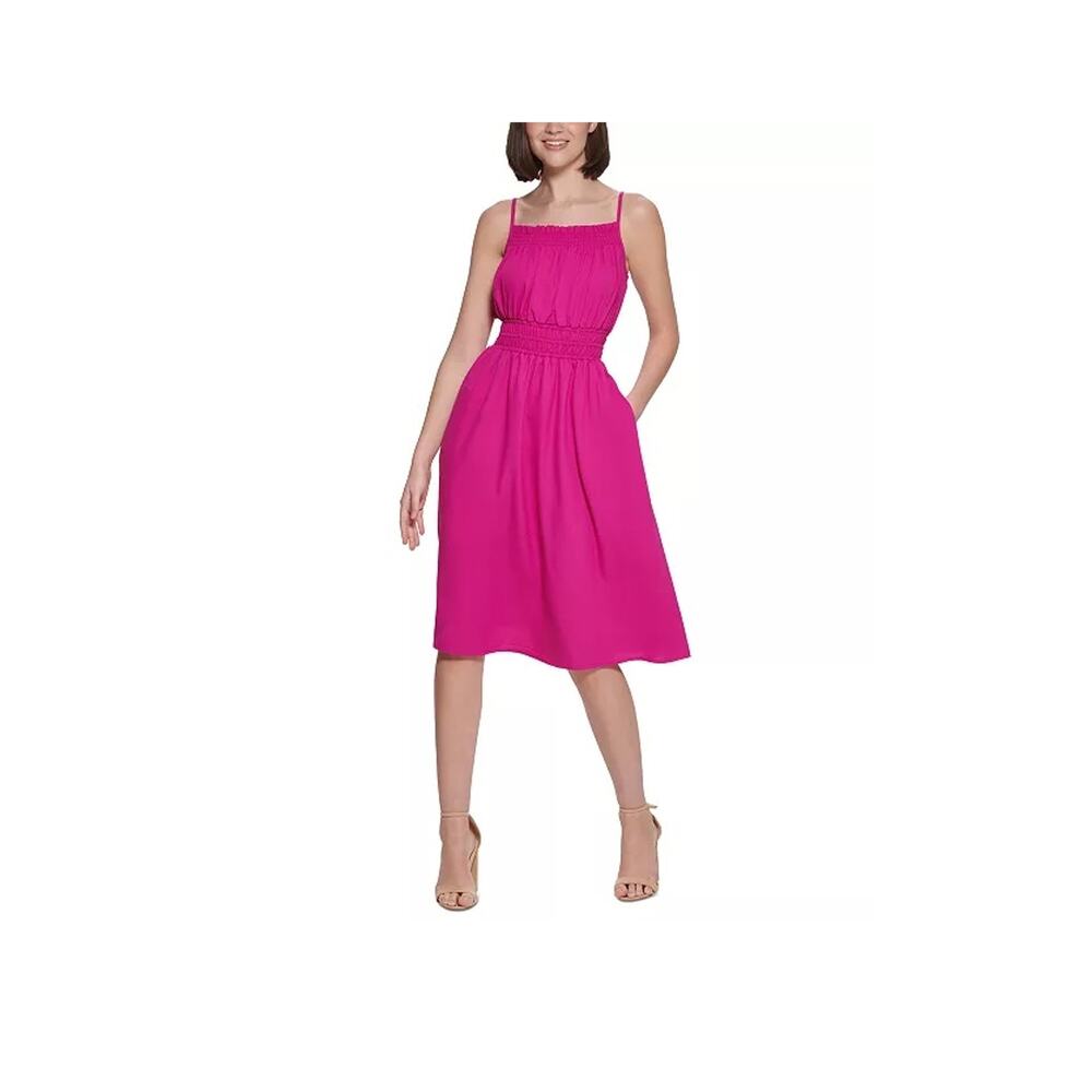 NWT KENSIE Women's Smocked A-Line Dress Size 10